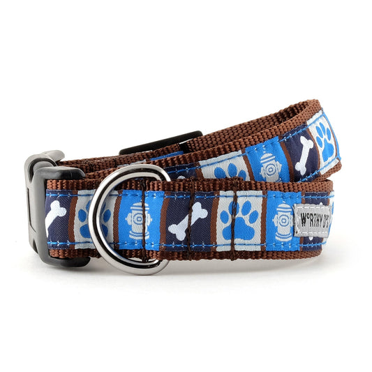 A Dog's Life Dog Collar – Blue, Sizes XS–XL