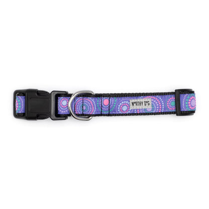 Sunburst Purple Dog Collar – Purple, Sizes XS–XL
