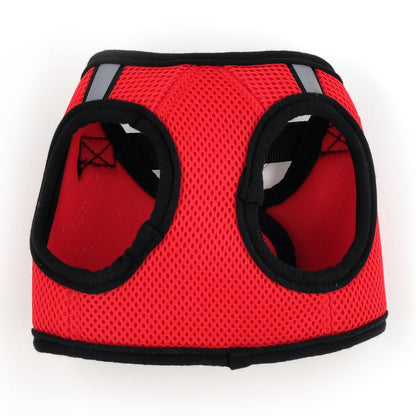 Mesh Step-In Dog Harness in red, product view 6