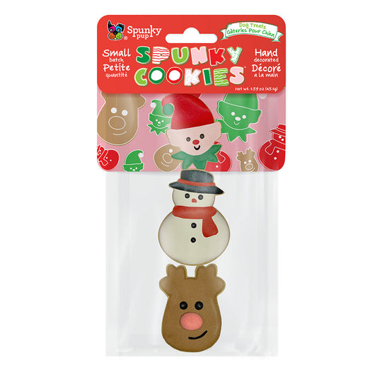 Spunky Pup Holiday Frosted Cookies – Elf, Reindeer, Snowman