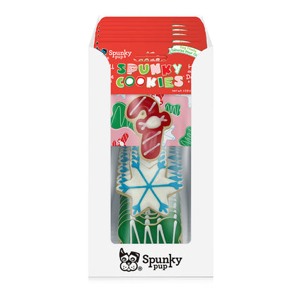 Spunky Pup Holiday Frosted Cookies – Candycane, Star, Bone