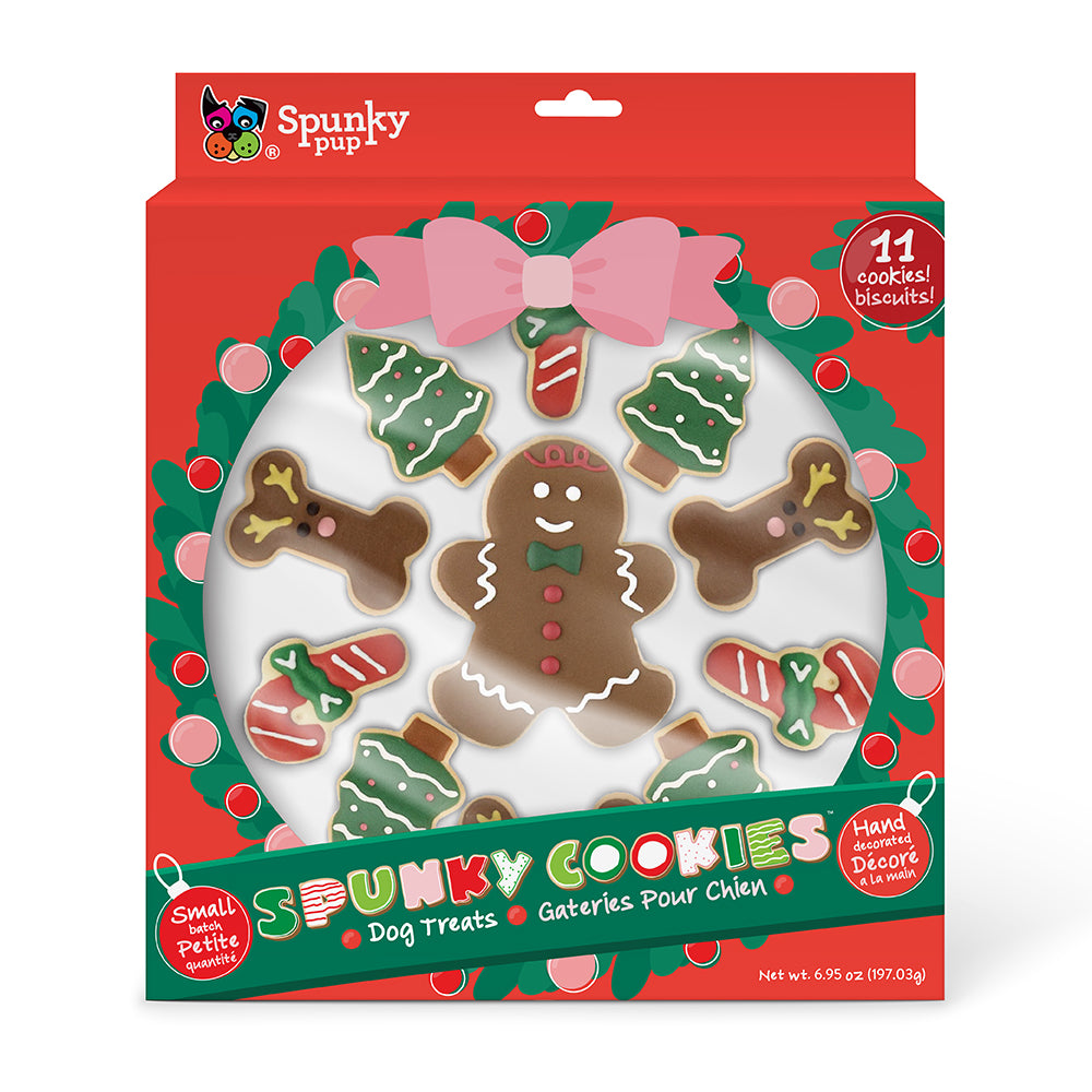 Spunky Pup Holiday Frosted Cookies – Case Pack