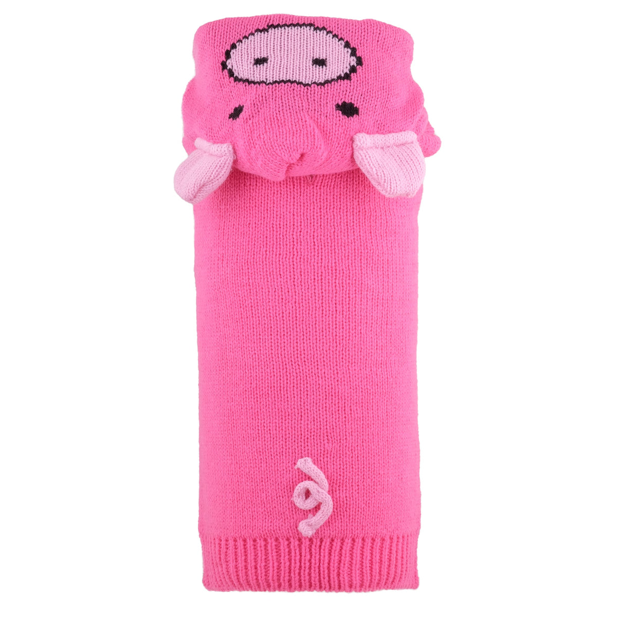 Wilbur Pig Hoodie Dog Sweater – Acrylic, Pink, Sizes XXS–XXL