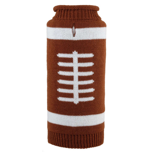 Brown Football Dog Sweater, brown, main product view