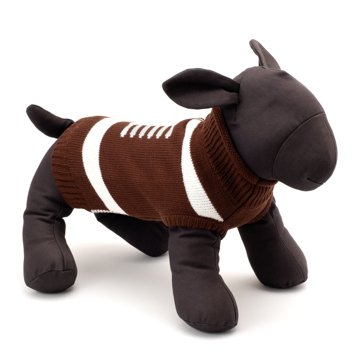 Brown Football Dog Sweater, brown, product view 2
