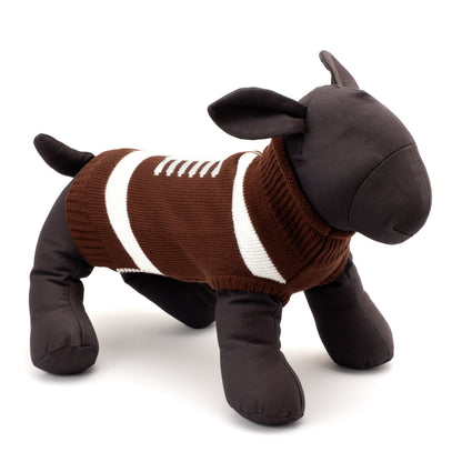Brown Football Dog Sweater, brown, product view 2