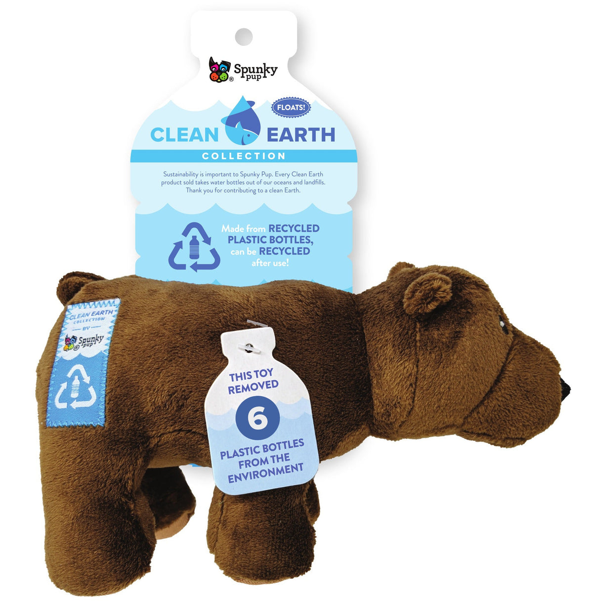 Spunky Pup Clean Earth Recycled Plush Toys – Case Pack