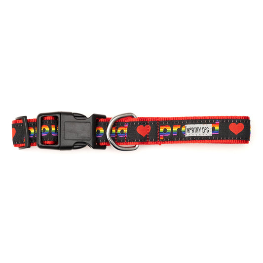 Proud Dog Collar – Black Multicolored, Sizes XS–XL