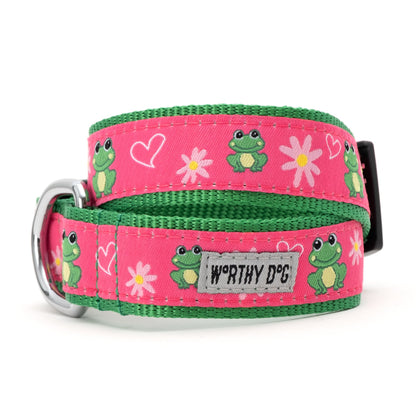 Ribbit Dog Collar – Green, Sizes XS–XL