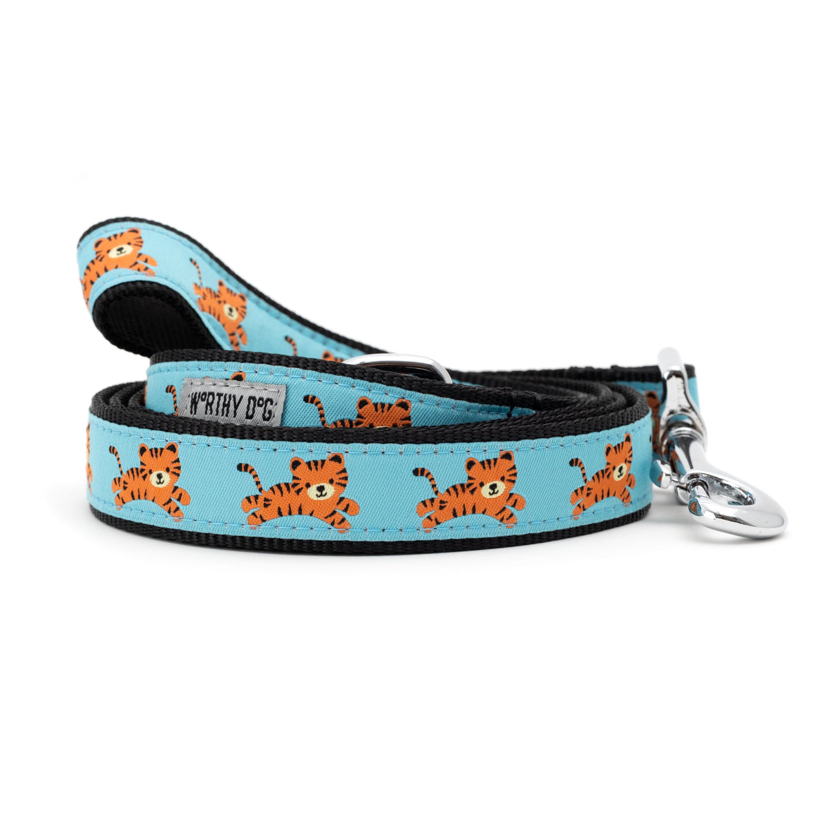 Tigers Dog Leash – Blue, Sizes S, L