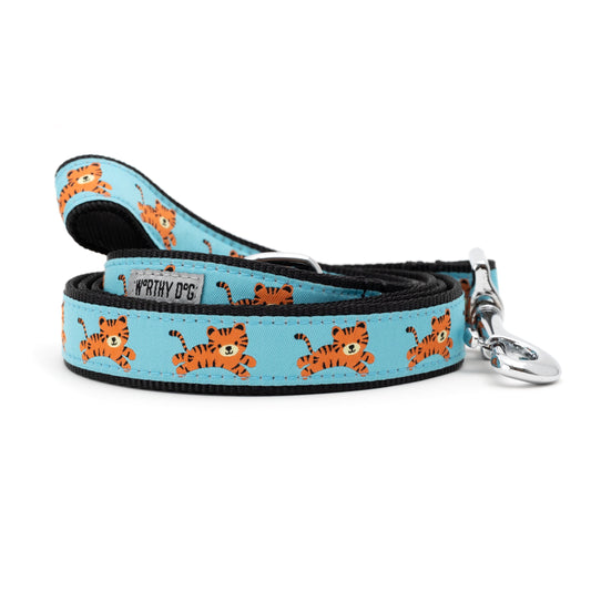 Tigers Dog Leash – Blue, Sizes S, L
