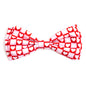 Colorblock Hearts Dog Bow Tie – Polyester, Red, Sizes S, L
