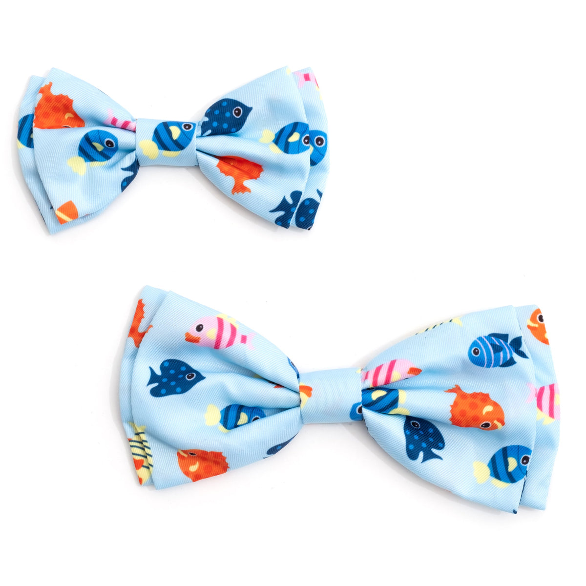 Fishy II Dog Bow Tie – Polyester, Blue, Sizes S, L