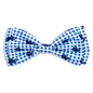 Gingham Whales Dog Bow Tie – Polyester, Blue, Sizes S, L