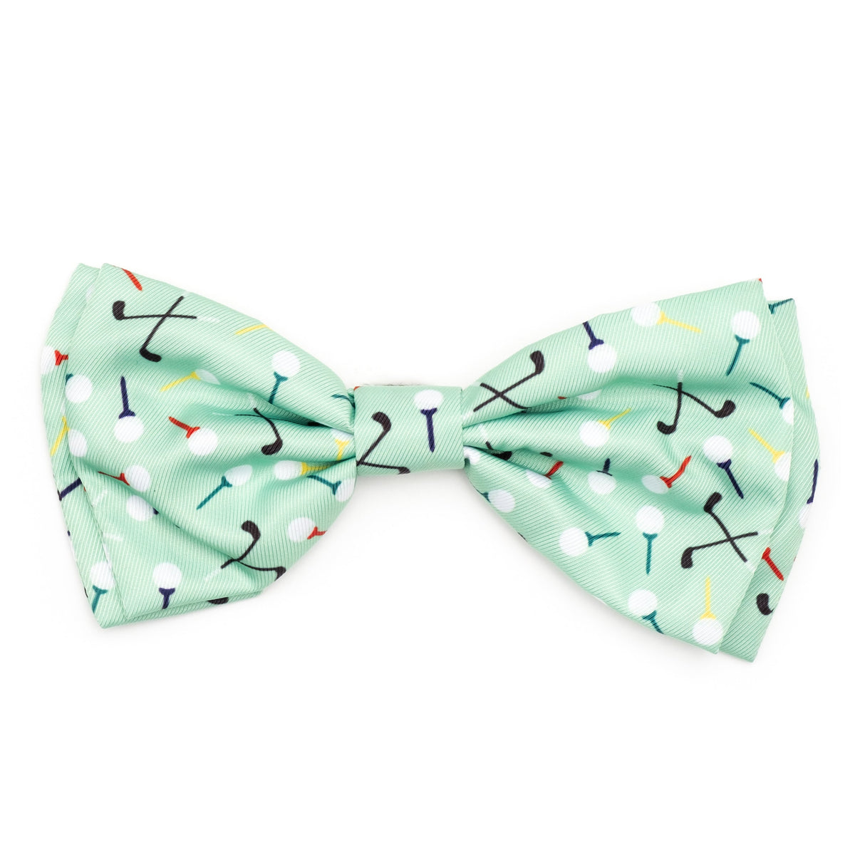 Golf Dog Bow Tie – Polyester, Green, Sizes S, L