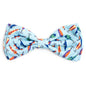 Gone Fishin' Dog Bow Tie – Polyester, Blue, Sizes S, L