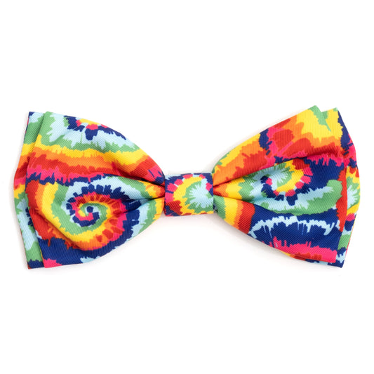 Kaleidoscope Dog Bow Tie – Polyester, Multicolored & Red/White/Blue, Sizes S, L