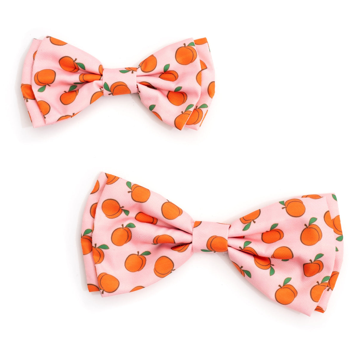 Peachy Keen Dog Bow Tie – Polyester, Peach, Sizes S, L