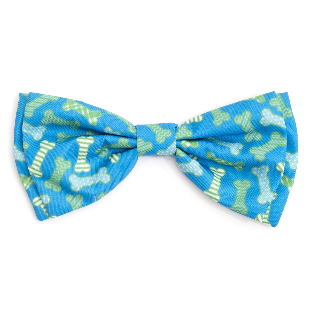 Preppy Bones Dog Bow Tie – Polyester, Blue & Red/White/Blue, Sizes S, L