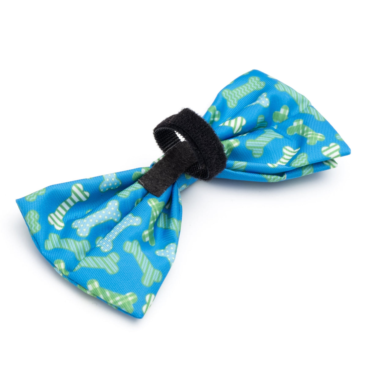 Preppy Bones Dog Bow Tie – Polyester, Blue & Red/White/Blue, Sizes S, L