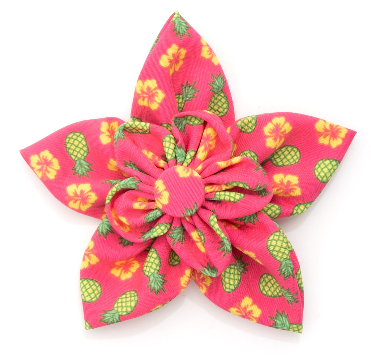 Pineapples Dog Flower – Polyester, Pink, Sizes S, L