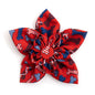 Preppy Bones Dog Flower – Polyester, Pink & Red/White/Blue, Sizes S, L