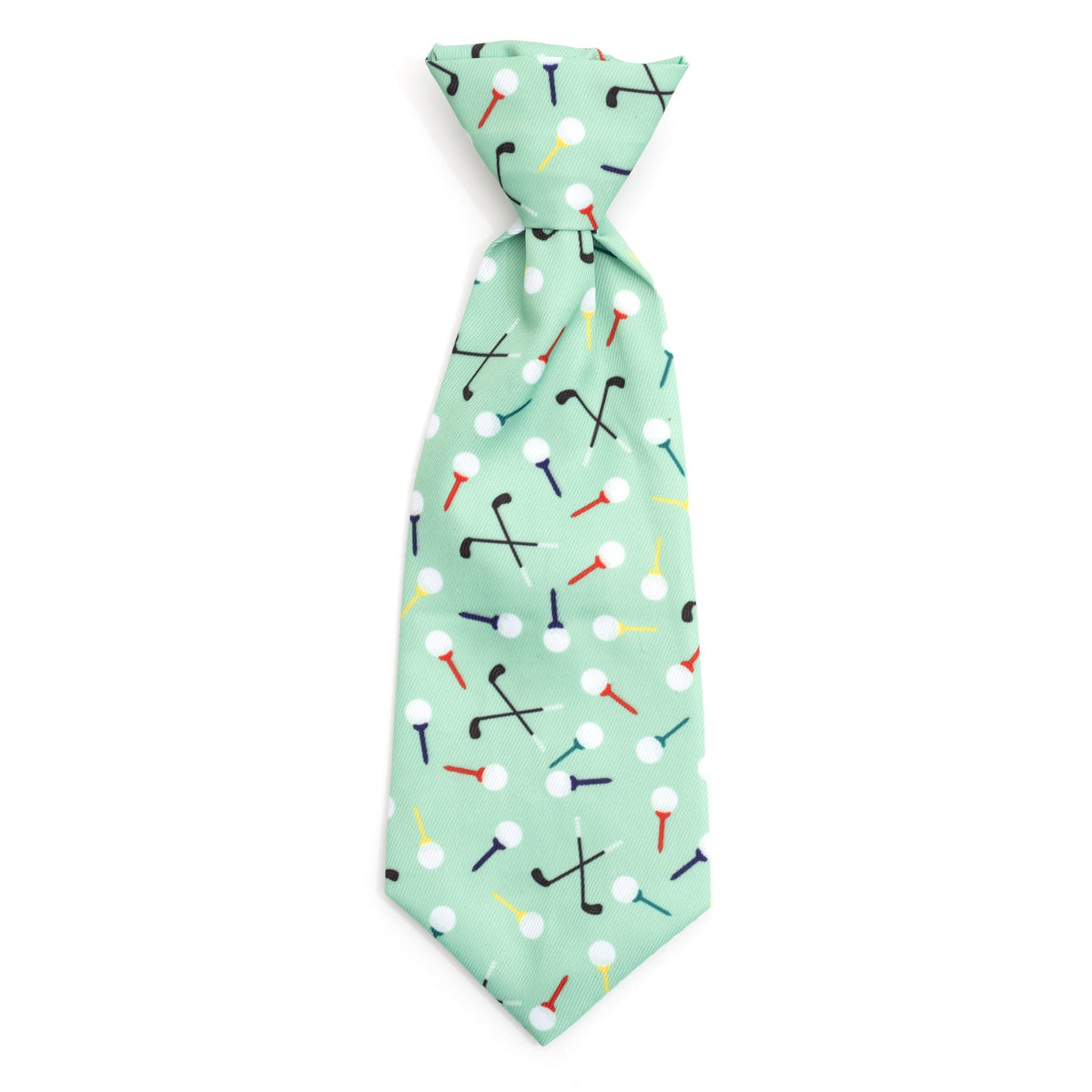 Golf Dog Neck Tie – Polyester, Green, Sizes S, L