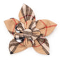 Tan Plaid Dog Flower – Cotton, Tan, Sizes S, L