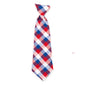 Red/White/Blue Check Dog Neck Tie – Cotton, Red/White/Blue, Sizes S, L