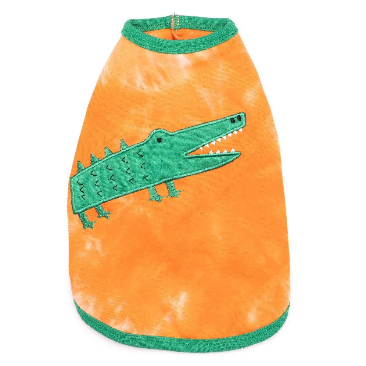 Alligator Dog Tank Top – Cotton, Orange, Sizes XS–XXL