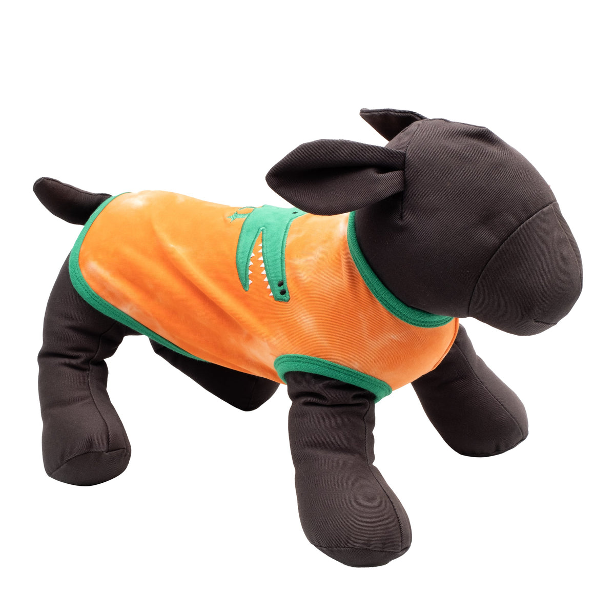 Alligator Dog Tank Top – Cotton, Orange, Sizes XS–XXL