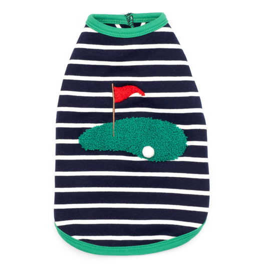 Golf Dog Tank Top – Cotton, Navy/White, Sizes XS–XXL