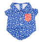 Stars Dog Shirt – Cotton, Navy, Sizes XS–XXL