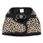Tan Leopard Print Step-In Dog Harness in tan, main product view