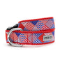 Americana Dog Collar – Red/White/Blue, Sizes XS–XL