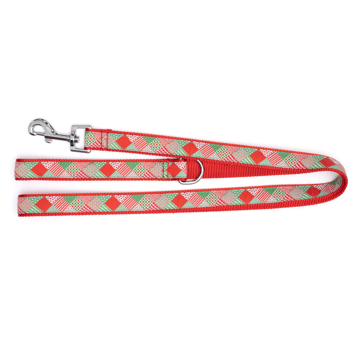 Americana Holiday Dog Leash – Red/Green, Size L
