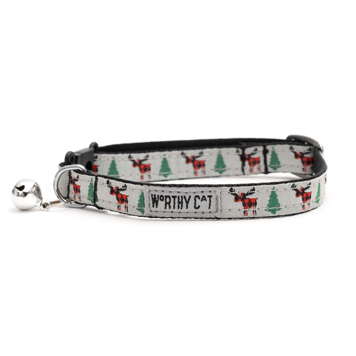 Buffalo Moose Cat Collar – Gray, Size One Size
