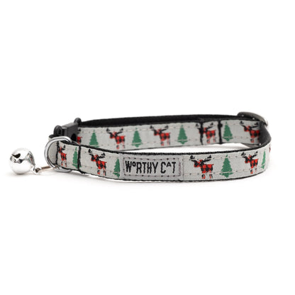 Buffalo Moose Cat Collar – Gray, Size One Size