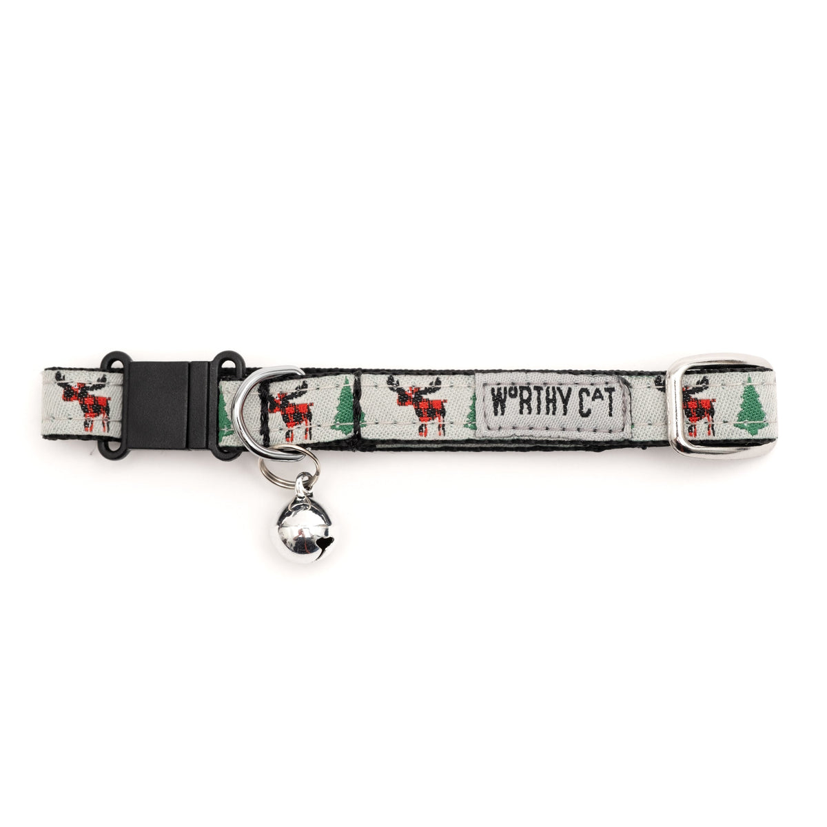Buffalo Moose Cat Collar – Gray, Size One Size