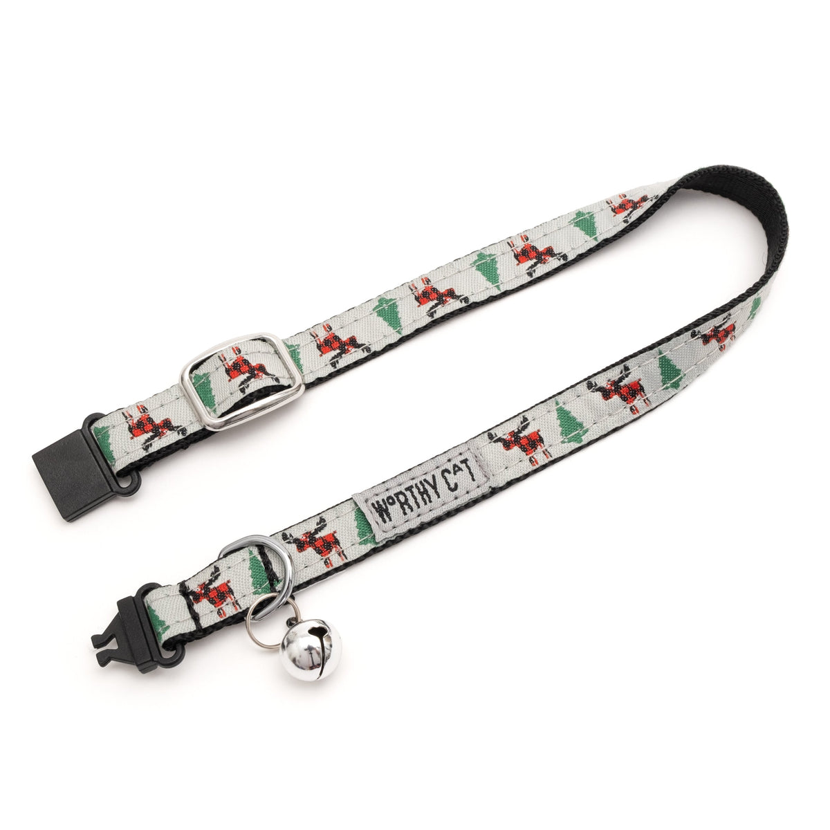 Buffalo Moose Cat Collar – Gray, Size One Size