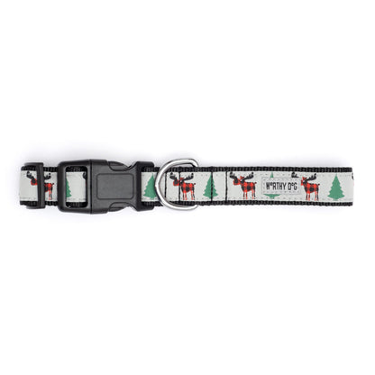 Buffalo Moose Dog Collar – Gray, Sizes XS–XL