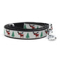 Buffalo Moose gray ribbon and nylon dog leash, coiled leash