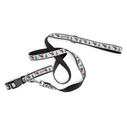 Buffalo Moose gray ribbon and nylon dog leash, product view 3