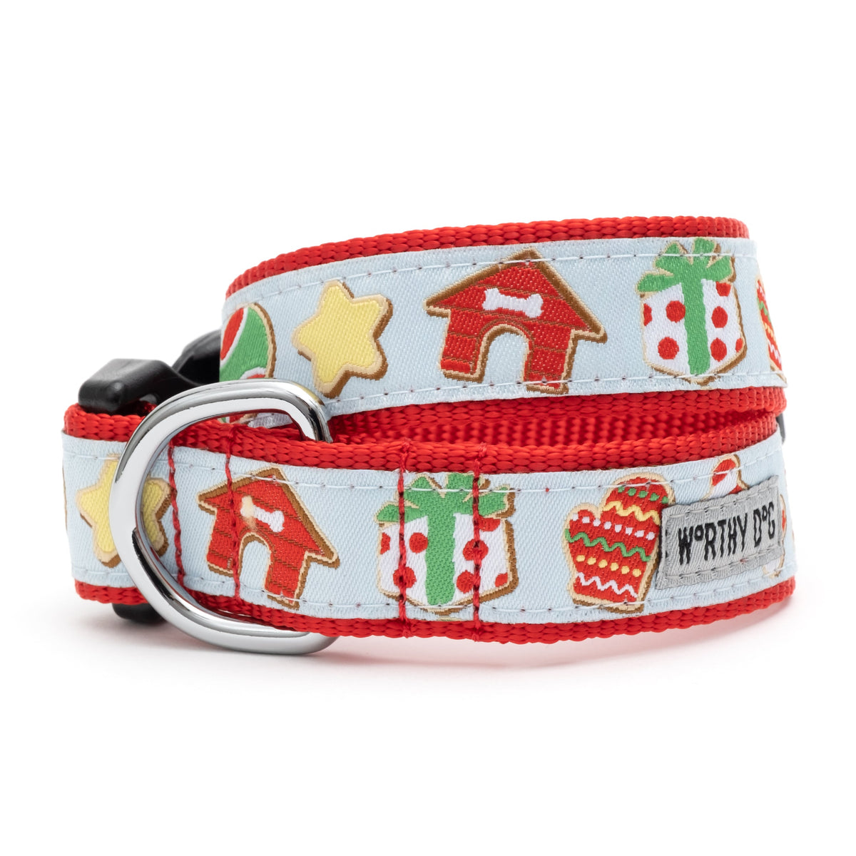 Cookies for Santa Paws Dog Collar – Blue, Sizes XS–XL