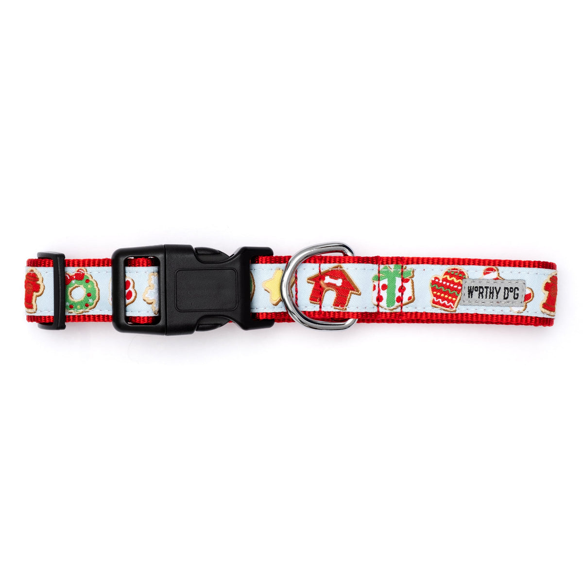 Cookies for Santa Paws Dog Collar – Blue, Sizes XS–XL