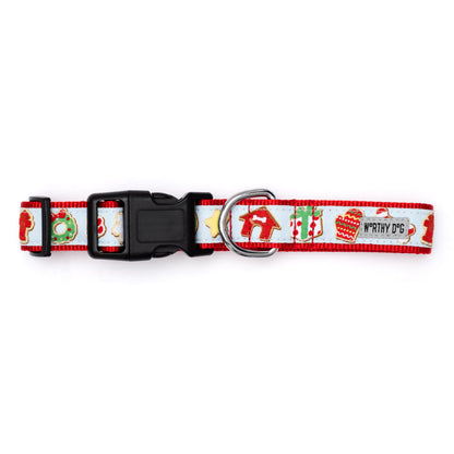 Cookies for Santa Paws Dog Collar – Blue, Sizes XS–XL