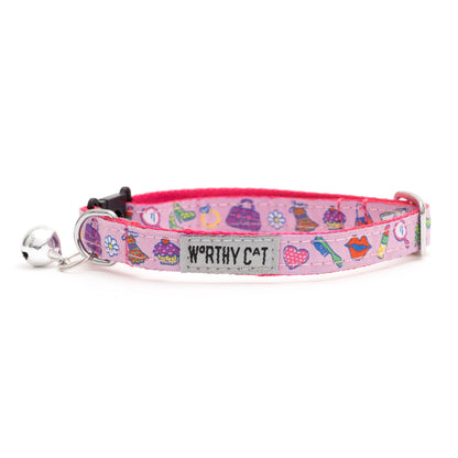 Fashionista Cat Collar – Pink, Size One Size