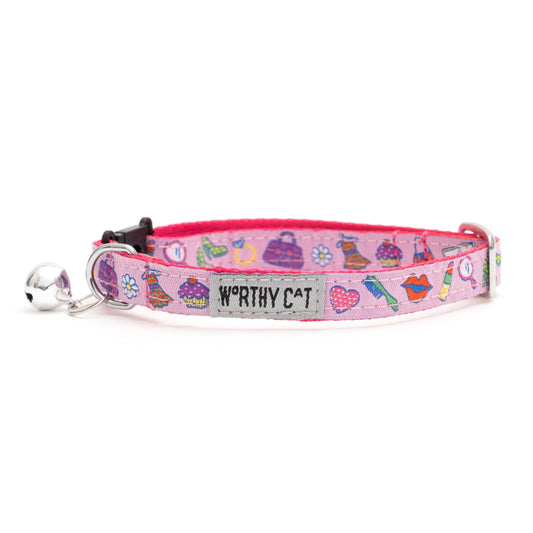 Fashionista Cat Collar – Pink, Size One Size