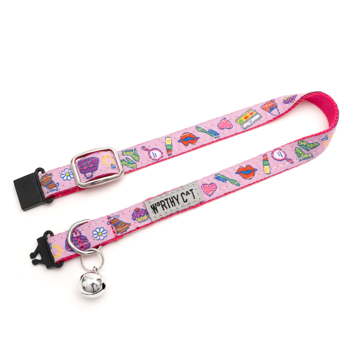 Fashionista Cat Collar – Pink, Size One Size