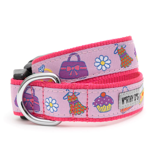 Fashionista Dog Collar – Pink, Sizes XS–XL